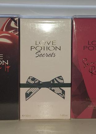 Набір парфумованої води love potion 3 шт різних