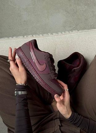 Жіночі кросівки nike sb dunk bordo brown