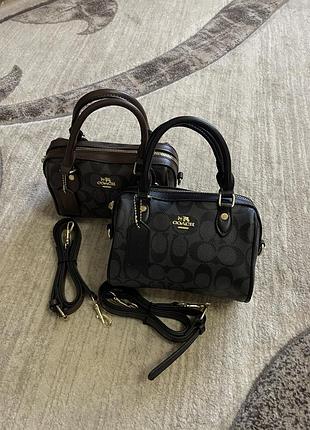 Сумка coach rowan satchel bag через плече, жіноча сумка coach rowan шкіряна, сумка коуч коач женская coach