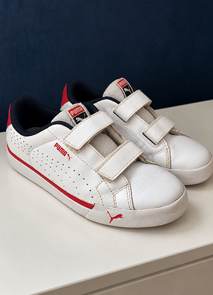 Шкіряні кросівки дитячі на хлопчика puma, вінтажна модель, р. 32, устілка 19 см. кожаные кроссовки puma, для мальчика размер 32 размер стельки 19