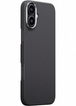 Чехол pc carbon protection slim with magnetic fit для apple iphone 17 (6.3") black
