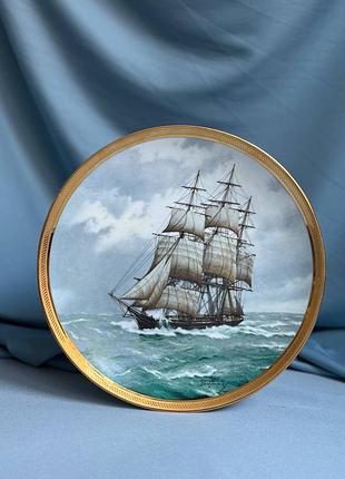 Колекційна порцелянова тарілка franklin mint «sovereign of the seas»