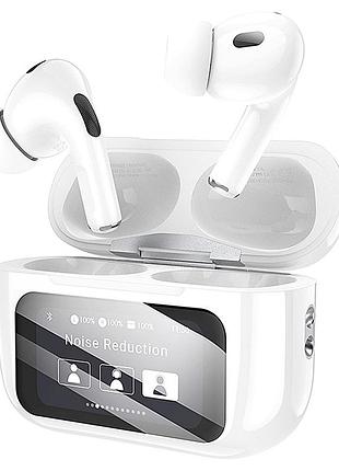 Беспроводные наушники tws borofone bw76 brocade, touch screen, anc, champagne white