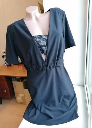 Черное платье boohoo 2