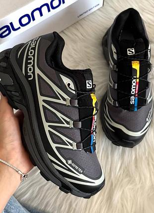 Salomon xt-6 grey soft ground black gore-tex 2