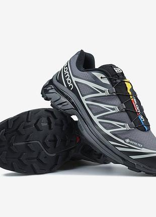 Salomon xt-6 grey soft ground black gore-tex 4