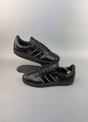 Кросівки adidas x dime gazelle adv "black silver metallic studs"