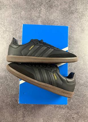 Кроссовки adidas samba black brown 10