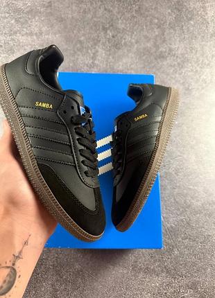 Кроссовки adidas samba black brown 3
