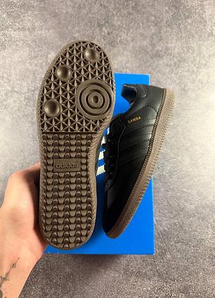 Кроссовки adidas samba black brown 7