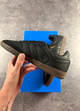 Кроссовки adidas samba black brown 5