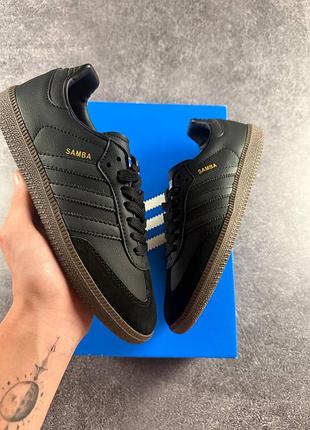 Кроссовки adidas samba black brown 2
