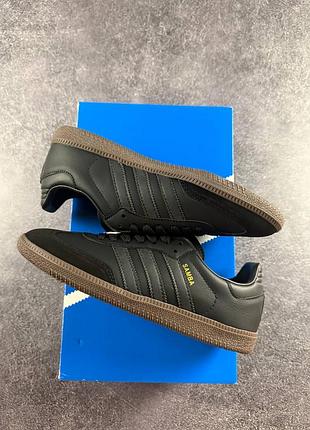 Кроссовки adidas samba black brown 9