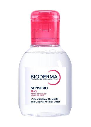 Міцелярна вода для очищення обличчя та очей bioderma sensibio h2o для чутливої шкіри 100 мл