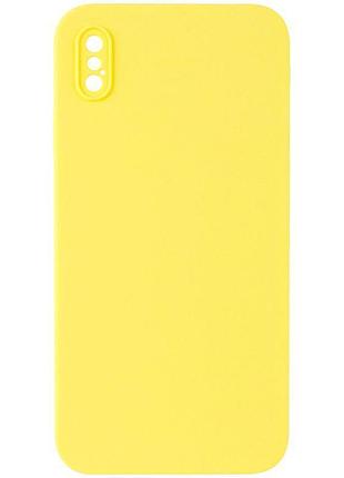Чехол silicone case square full camera protective (aa) nologo для apple iphone x / xs (5.8")