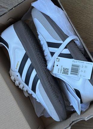 Кросівки унісекс adidas samba og білі з чорним