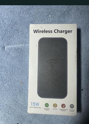 Беспроводная зарядка 15w wireless charger (тонкая, быстрая)