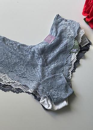 Набір красивих мереживних трусиків h&m