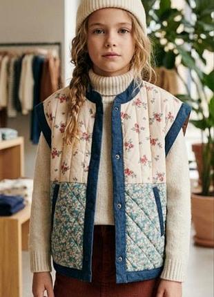 Стёганая жилетка на девочку из коллекции zara 6-7 лет