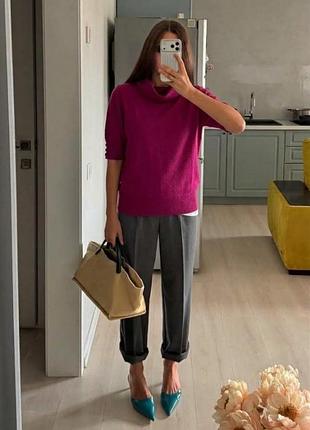 Пуловер малинового кольору з чудовим складом marks&spencer