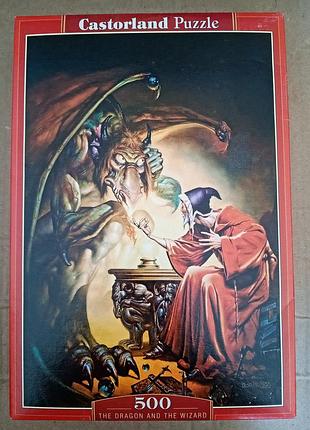Пазли 500 елементів 47*33 см. "the dragon and the wizard"