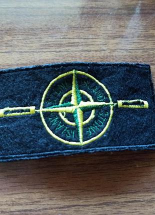 Stone island  черный патч шеврон итальянского бренда