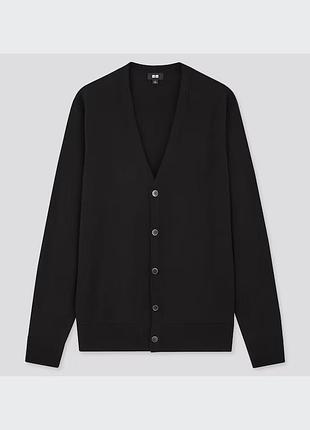 Легкий вовняний шерстяний кардиган uniqlo