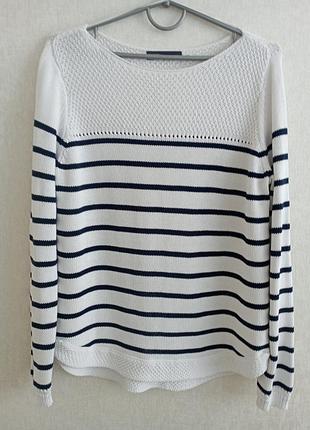 Джемпер жіночий marks & spencer у смужку білий