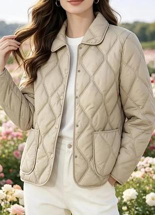 Классная демисезонная куртка, р. xxl, наш 46-50, бежевый