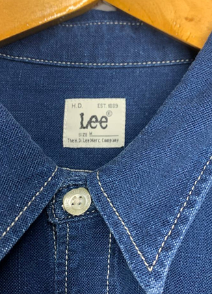 Lee archive worker long sleeve shirt indigo 4