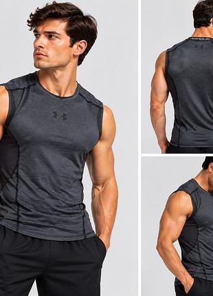 Компресійна майка under armour оригінал | чоловіча | розмір s-m | сірий