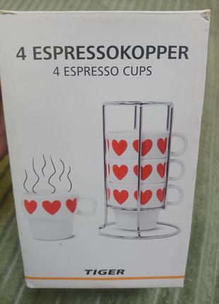 Кавовий сервіз tiger 4 espressokopper