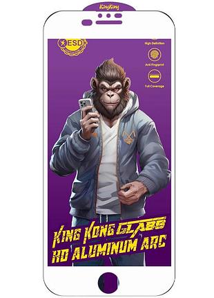 Захисне скло 5d anti-static purple (тех.пак) для apple iphone 7 plus/8 plus (5.5")