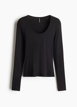 L h&amp;m новый фирменный женский базовый лонгслив топ из мягкого трикотажа в рубчик с длинными рукавами