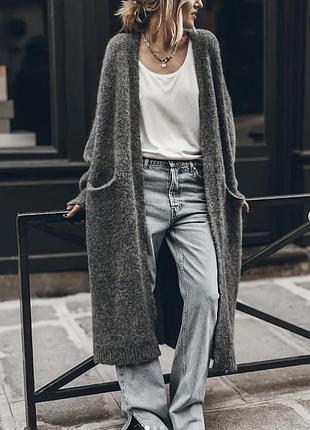 Кардиган жіночий сірий теплий