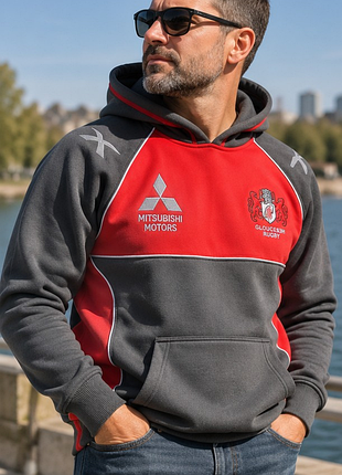 Чоловіче тепле худі xblades gloucester rugby mitsubishi motors — товстий фліс, s / 46