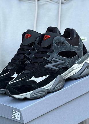 Кросівки чоловічі new balance 9060 чорні з хутром
