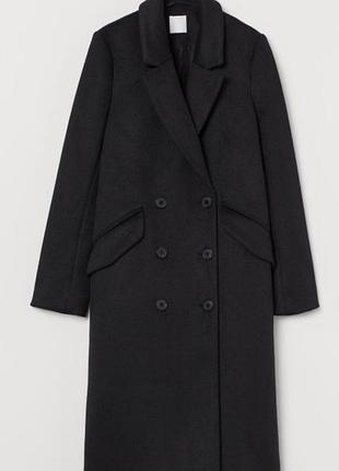 Класичне чорне пальто від h&m