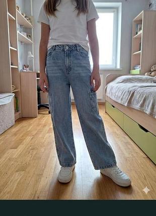 Джинсы карго wide leg lc waikiki на рост 146-152 см (11-12 лет)