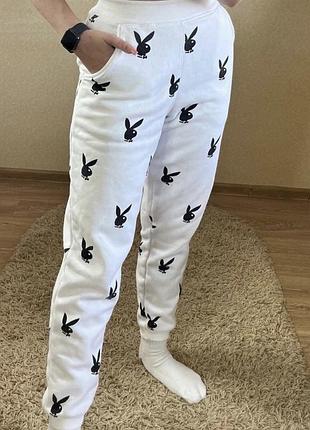 Спортивні штани жіночі playboy білі 42/44