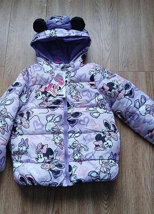 Куртка, курточка minnie, disney минные. pepco 122см. 6-7р. новая.