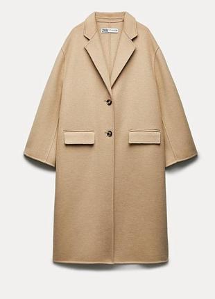Пальто жіноче zara вовняне бежеве