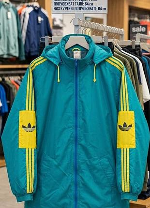 ​🔥 винтажная удлиненная куртка adidas (размер xl / 56-58)