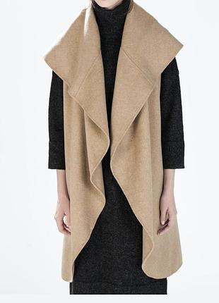 Кардиган zara з вовною бежевий