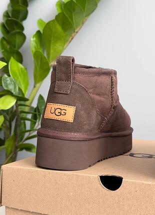 Угги жіночі ugg ultra mini platform chocolate 5
