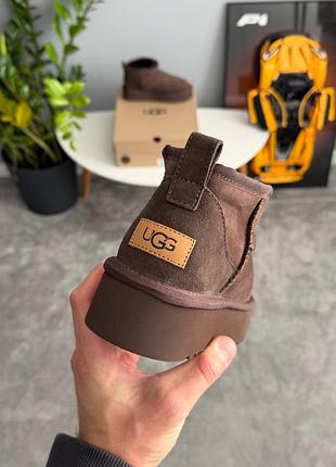 Угги жіночі ugg ultra mini platform chocolate 8