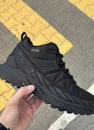 Кросівки чоловічі merrell високі чорні водонепроникні cordura