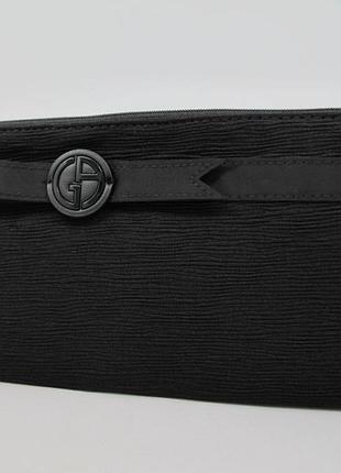 Косметичка-клатч giorgio armani beauty premium black flat pouch
