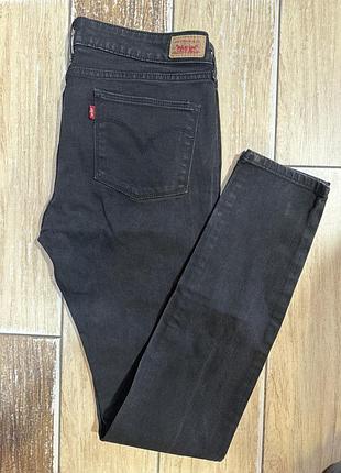 Levis джинси жіночі денім middle strength wpl 423 slim straight leg black jeans wasit 30 leg 32 leviʼs pc9 - 48996 po-0220-1304 3496 cw- 1913