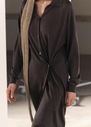Платье, платье миди, трикотаж, туника, zara, l